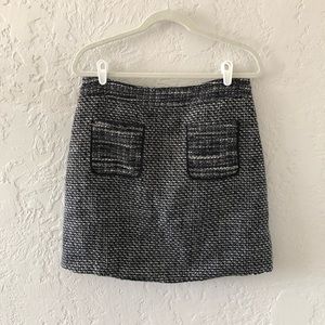 Tweed Textured Woven Mini Skirt Loft Size 8